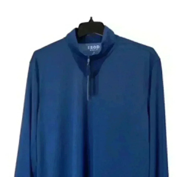 NEW Izod Golf 1/4 Zip Lightweight Blue Long Sleeve  Shirt Men's sz XL NWT - Picture 1 of 8